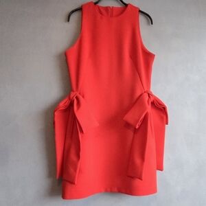 MISS ROSIER RED SLEEVELESS ACCENT BOW, MINI DRESS SIZE, M, NWOT